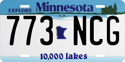 MN license plate 773NCG