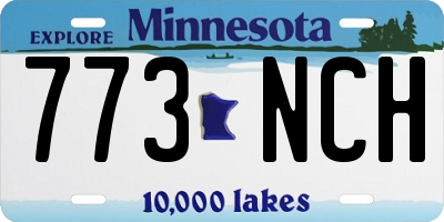 MN license plate 773NCH