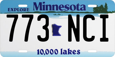 MN license plate 773NCI