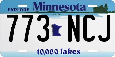 MN license plate 773NCJ