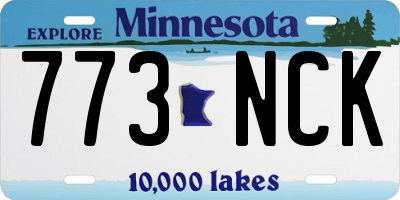 MN license plate 773NCK