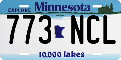 MN license plate 773NCL