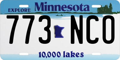MN license plate 773NCO