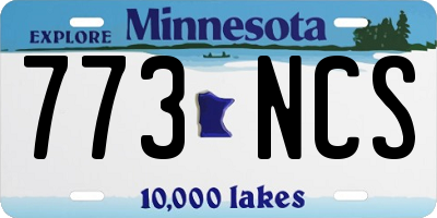 MN license plate 773NCS