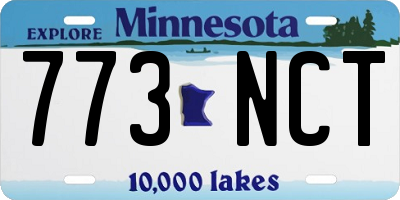 MN license plate 773NCT