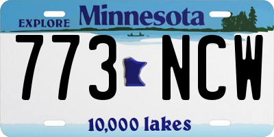 MN license plate 773NCW