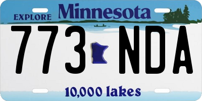 MN license plate 773NDA