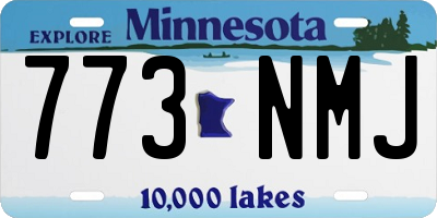 MN license plate 773NMJ