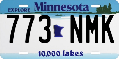MN license plate 773NMK