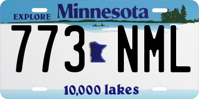 MN license plate 773NML