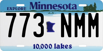 MN license plate 773NMM