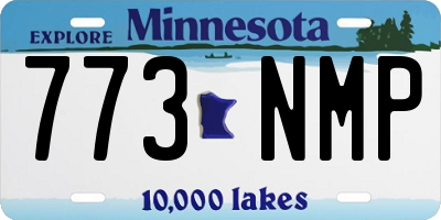 MN license plate 773NMP