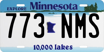 MN license plate 773NMS