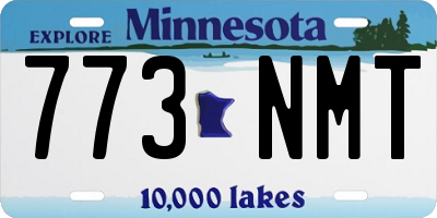 MN license plate 773NMT