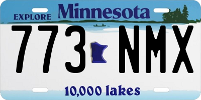 MN license plate 773NMX