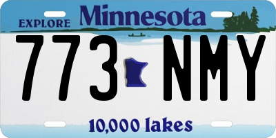 MN license plate 773NMY