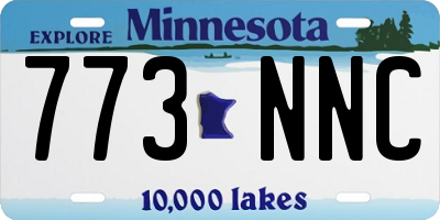 MN license plate 773NNC