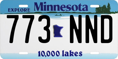 MN license plate 773NND