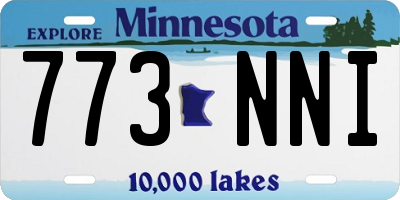 MN license plate 773NNI