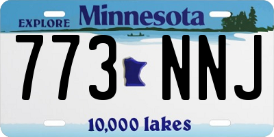 MN license plate 773NNJ