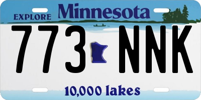 MN license plate 773NNK