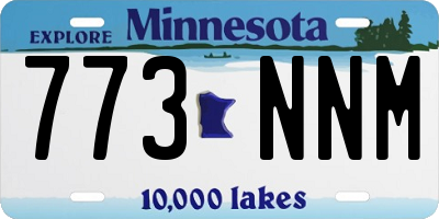 MN license plate 773NNM