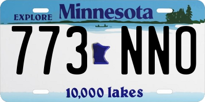 MN license plate 773NNO