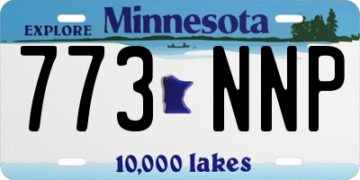 MN license plate 773NNP