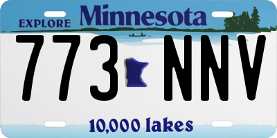 MN license plate 773NNV