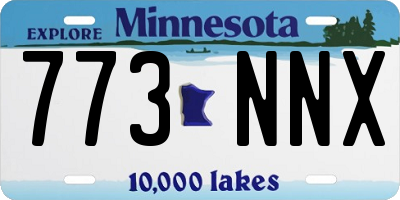 MN license plate 773NNX