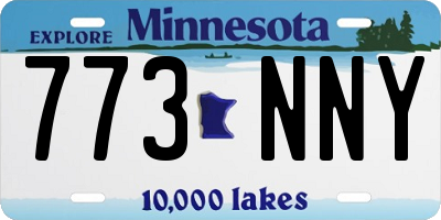 MN license plate 773NNY