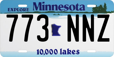 MN license plate 773NNZ