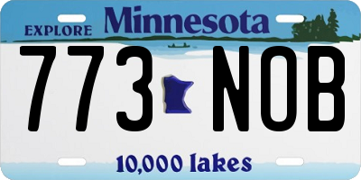 MN license plate 773NOB