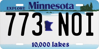 MN license plate 773NOI