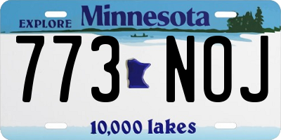 MN license plate 773NOJ