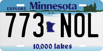MN license plate 773NOL