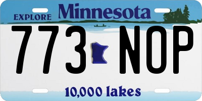 MN license plate 773NOP