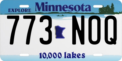 MN license plate 773NOQ