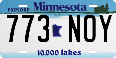 MN license plate 773NOY
