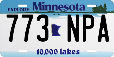 MN license plate 773NPA