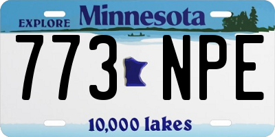 MN license plate 773NPE