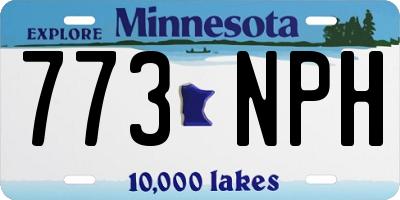 MN license plate 773NPH