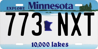 MN license plate 773NXT