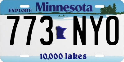 MN license plate 773NYO