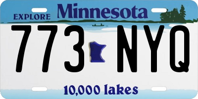 MN license plate 773NYQ