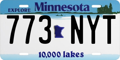 MN license plate 773NYT