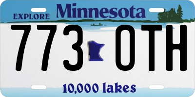 MN license plate 773OTH
