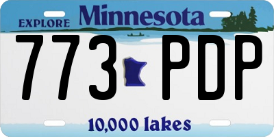 MN license plate 773PDP