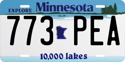 MN license plate 773PEA