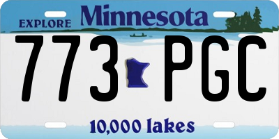 MN license plate 773PGC